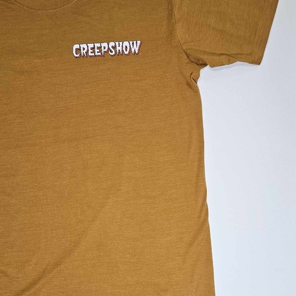 Creepshow T-Shirt Mens Halloween Horror Fall Mustard Color Retro Inspired Tee - Picture 4 of 8